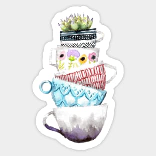 Cups on Cups on Cups Sticker